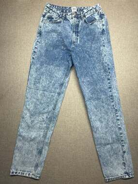 BDG Urban Outfitters Mom Jeans 30 High Rise Acid Wash Blue Denim Y2K 90s
